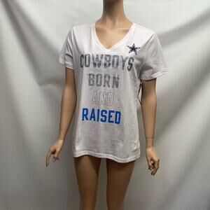 NWT Dallas Cowboys White V neck t Shirt